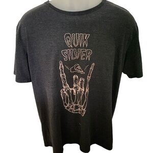 QUIKSILVER Surf Skeleton Rock Tee Shirt Men XL Modern Fit